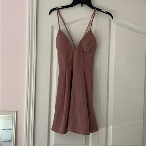 Tobi mini dress- dark brownish pink